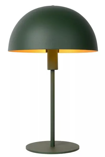 Licht-Erlebnisse Nachttischlampe PAZIL, ohne Leuchtmittel, Metall Ø 25 cm 40 cm hoch Grün E14 rund Industrie Design
