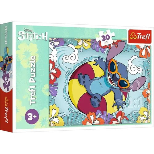 Puzzles 30 elements Lilo and Stitch on vacation Trefl 5900511183054
