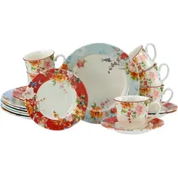 CreaTable Crimson Creme Kaffeeservice 18-tlg
