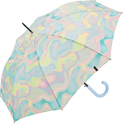 Esprit Regenschirm Sweet Potion - Automatischer Stockschirm mit Farbverlauf - Damen Stockschirm von Esprit mit automatischer Öffnung und umweltfreundlichem recyceltem Polyester. Stabil und leicht, ideal für stilvolle Regenschauer.