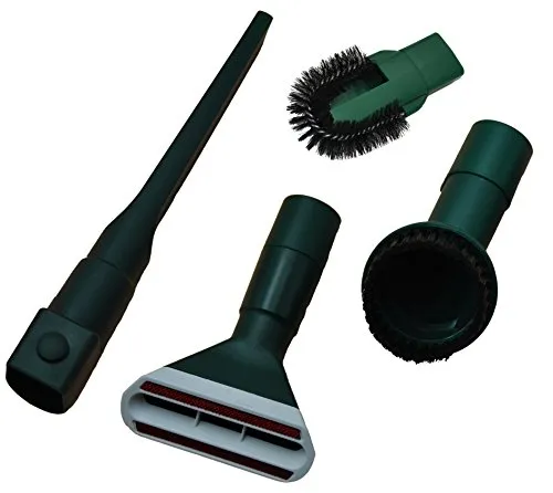 4-TEILIGES Düsenset Reinigungsset geeignet für Ihren Vorwerk Kobold 118 119 120 121 122, ALLE Düsen mit Adapter, zur SOFORTIGEN NUTZUNG!! (1 Fugen-, 1 Polsterdüse, 1 Möbelpinsel, 1 Heizkörperpinsel)