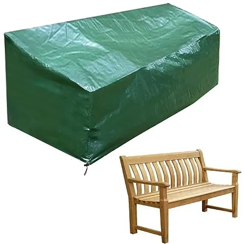 PATIO PLUS 4 Sitzer Gartenbank Abdeckung für Gartenbank Wasserdicht Grün 193x66x63/89cm