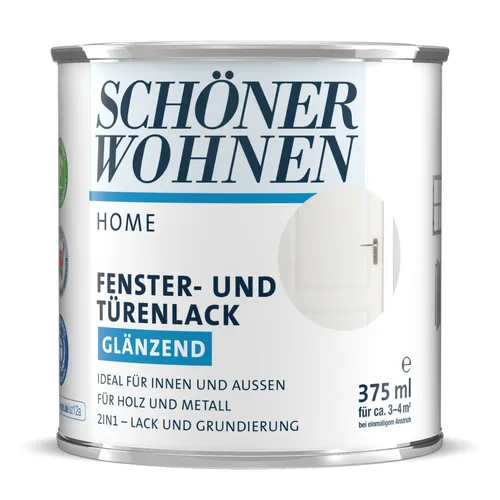 Schöner Wohnen Home Fenster- und Türenlack weiß glänzend 375ml NEU Nr.145946