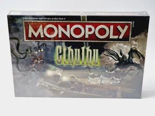 MONOPOLY CTHULHU EDITION - NEU IN FOLIE - Gesellschaftsspiel für 2 oder mehr Spieler, erlebe das klassische Monopoly mit einem spannenden Cthulhu-Thema und einzigartigen Spielmechaniken.