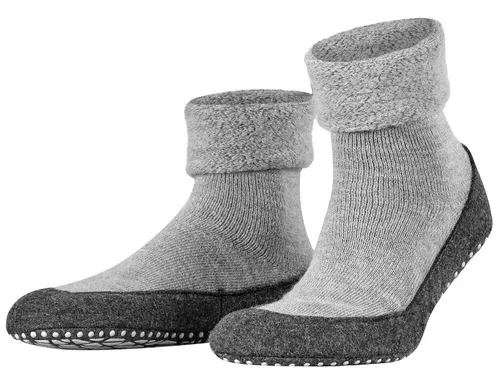 FALKE Herren Stoppersocken Cosyshoe M Hp Wolle - Hausschuhe aus wärmender Wolle mit rutschhemmenden Noppen für sicheren Halt, ideal für gemütliche Abende zu Hause. Hochwertige Qualität von FALKE, die auch ohne Socken getragen werden können.
