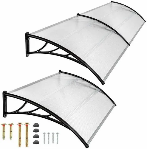 Defactoshop Vordach Defacto Überdachung für Haustüren in schwarz von Defactoshop