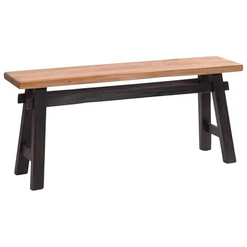 DESIGN DELIGHTS SITZBANK East | Mahagoni, 118x27,5x53cm - Sitzbänke & -truhen, handgefertigte Holzbank aus Recyclingholz, bringt rustikalen Charme und natürliche Eleganz in dein Zuhause.