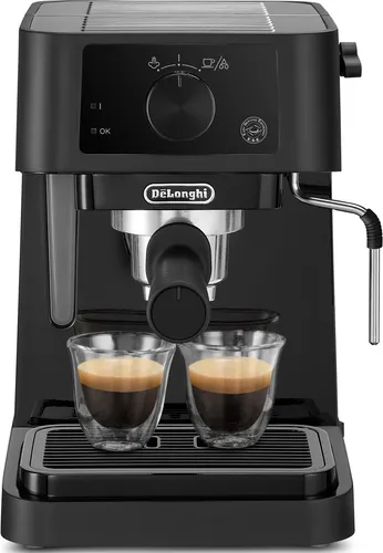 DeLonghi De'Longhi Stilosa EC235.BK - Manuelle Espressomaschine - Siebträgermaschine mit 1 l Wassertank, ideal für perfekten Espresso und Cappuccino zu Hause.