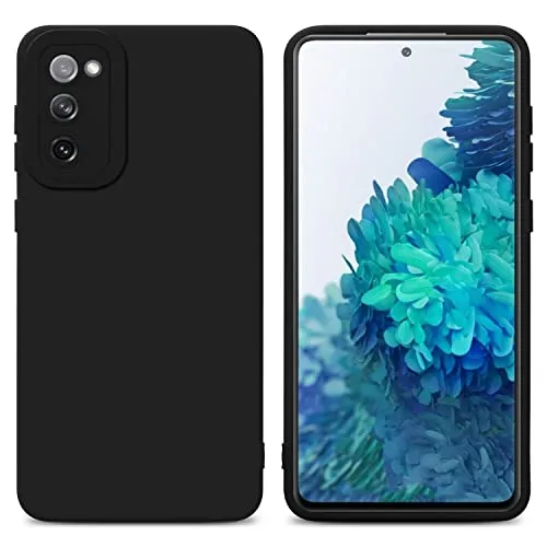 Cadorabo Hülle kompatibel mit Samsung Galaxy S20 FE Schutzhülle TPU Silikon Case Liquid Design mit Kameraschutz Slim Kratzfest Weiche Gummi mit Rundumschutz Case Hülle für Galaxy S20 FE in Schwarz