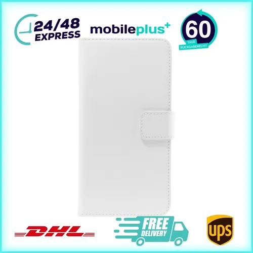 Slim Leder Handyhülle für iPhone 6 Plus Weiß 4250710556328