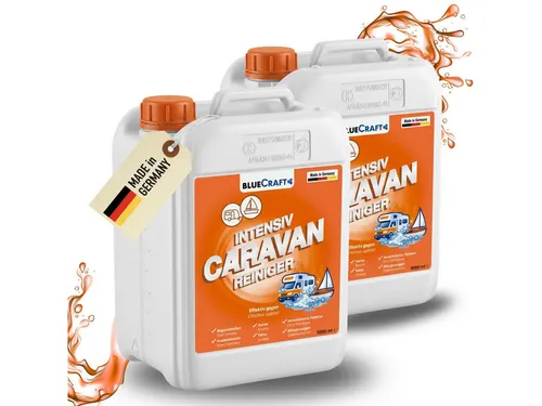 BlueCraft Caravan Intensiv Reiniger - Starkes Konzentrat für Innen & Außen - Der BlueCraft Caravan Intensiv Reiniger bietet kraftvolle Reinigung für Wohnmobile, Boote und mehr. Ideal gegen hartnäckige Verschmutzungen, materialschonend und einfach anzuwenden – für streifenfreie Sauberkeit im Handumdrehen!