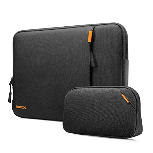 tomtoc 360° Laptop Tasche Hülle für Neu 16-Zoll MacBook Pro M4/M3/M2/M1 Pro/Max (2024-2019) A3403 A3186 A2991 A2780 A2485 A2141, ASUS Vivobook 16 Laptop, Laptoptasche Laptophülle mit Zubehör Tasche