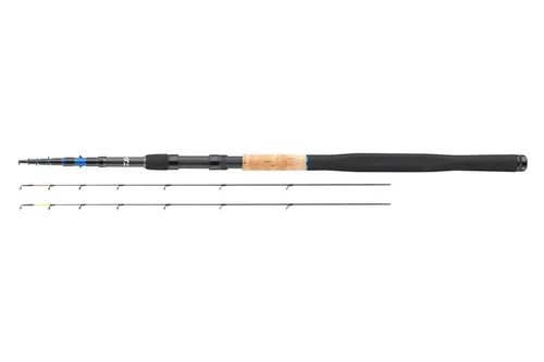 Daiwa N´ZON Tele Feeder 3.60m 120g - Angelruten mit HMC+ Kohlefasertechnologie, teleskopisch und leicht transportierbar, ideal für vielseitiges Feederangeln mit exzellenter Bisserkennung dank zwei Wechselspitzen.
