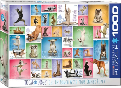 Puzzle 1000 Teile Puzzle - Puzzle - Yoga Hunde, Puzzleteile