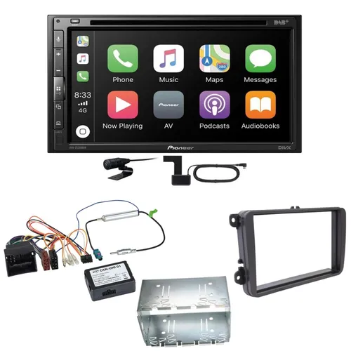 Pioneer AVH-Z5200DAB Android Auto Carplay USB Einbauset für T6 Sharan 2 Beetle