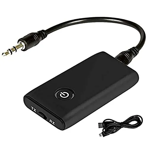 Bluetooth Adapter 2 in 1, Bluetooth Adapter Audio 5.3 Transmitter Empfänger mit 3,5mm Audio Kabe für TV/PC/Stereoanlage/ MP3/ MP4,2 in 1 Wireless Sender Empfänger