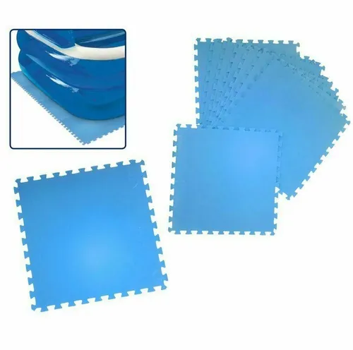 Koopman Pool-Bodenschutzfliese Pool Bodenschutzmatte Bodenschutz 9er-Set blau 50x50cm Poolunterlage, antirutsch
