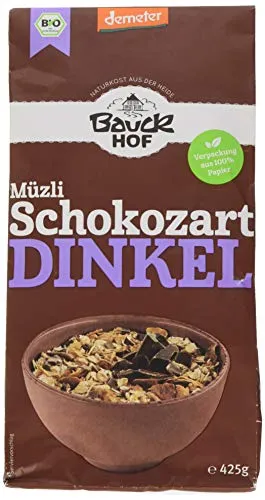 Bauckhof HOF DinkelMüsli Schokozart, 425g (1er Pack) von Bauck