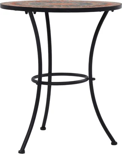 vidaXL Mosaik-Bistrotisch Orange/Grau 60 cm in orange von vidaXL