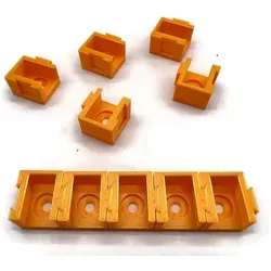 eXODA Verbindungsklemme 10x Halterung für Wago 2er Klemmen Typ 221-612 bis 6mm2 von, Klemmenhalter für 10 Klemmen, 10er Pack orange 16 mm x 9 mm x 21 cm