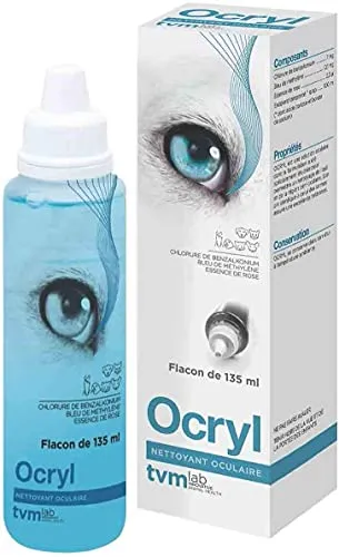 TVM Ocryl-Augentropfen | 135 ml | Augenhygieneprodukt für Hunde, Katzen, Pferde und Exoten | Kann bei der Entfernung von Ablagerungen, Sekret, Staub und Fremdkörpern hilfreich sein