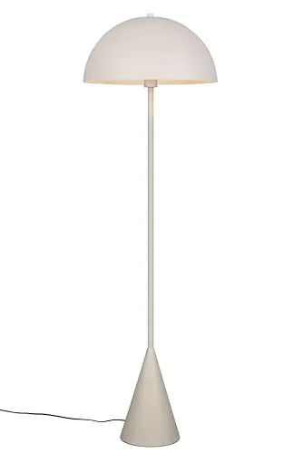 lightling Stehleuchte Alfredo, mit Fußschalter, IP20 Indoor, exkl. 1 x E27, max. 40W, Höhe 130 cm, Ø 40 cm, Metall, warm grey