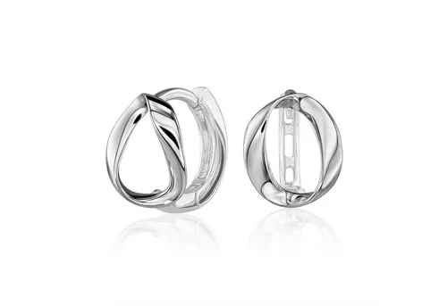 Schöner-SD Paar Creolen Kleine Klappcreolen aus 925 Silber - Elegante 925 Silber Creolen mit modernem Design, handpoliert und rhodiniert für langanhaltenden Glanz. Ideal für Damen und Mädchen, perfekt für jeden Anlass.