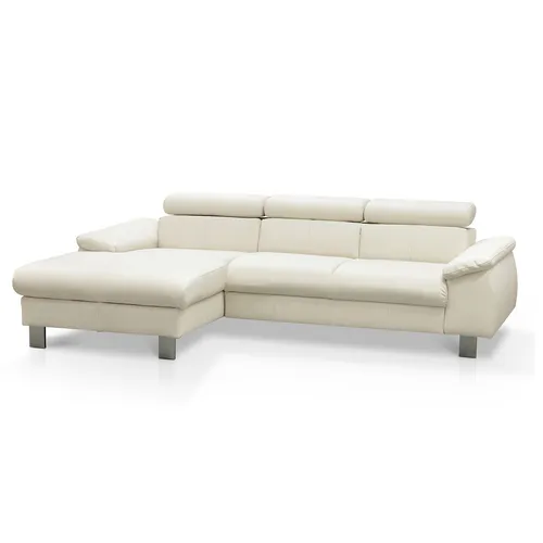 Ledersofa Bianco mit Kopfteilverstellung von Roller
