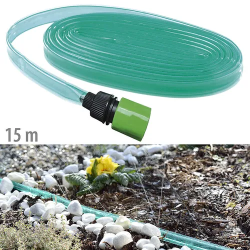 Royal Gardineer Schlauch-Regner zur Garten-Bewässerung, flach, 15 m