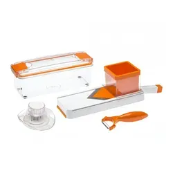 ichwillgartenmoebel.de 802172 Profi-Gemüseschneider-Set V-Reibe Schäler - 5-teilig