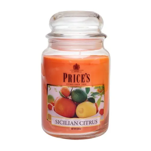  Prices Candles - Duftkerze Sicilian Citrus - 630g Bonbonglas 31,59 EUR/kg