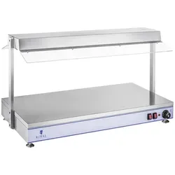 Royal Catering Warmhalteplatte RCHP-120 - 4 Halogenlampen - Warmhalteplatte für Buffets und Catering, 2.000 W Leistung, aus Edelstahl mit 4 Halogenlampen für hygienisches Warmhalten und Präsentieren von Speisen.