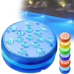 2er-Set Multicolor-LED-Unterwasserleuchte mit Fernbedienung - Verleihen Sie Ihrem Pool, Teich oder der Badewanne mit diesen wasserdichten LED-Unterwasserleuchten ein magisches Ambiente. Steuern Sie 16 Farben und verschiedene Modi bequem per Fernbedienung für unvergessliche Lichtakzente.