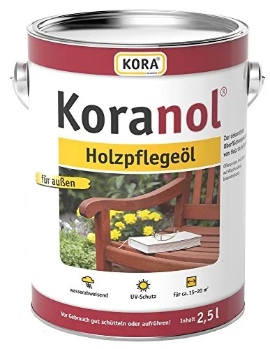 Kora Koranol Holzpflegeöl 2,5l - Bankirai - Hochwertiges Holzpflegeöl für die Pflege von Holzoberflächen, sorgt für eine langanhaltende Farbintensität und schützt vor Witterungseinflüssen.
