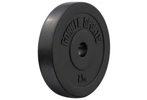 GORILLA SPORTS Hantelscheiben Einzeln/Set, 1,25 - 30kg, Gewichtsscheiben, 30mm Bohrung, Kunststoff
