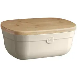 Hochwertige Brotbox aus Ton in beige von Emile Henry