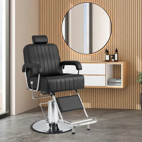 Produktbild Friseurstuhl Hydraulischer Sessel mit Kopfstütze für Salons