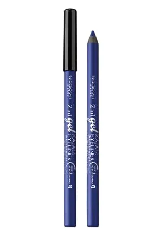 Deborah Milano 2-in-1 Eyeliner, Kajal und Eyeliner, wasserdicht bis 24 Stunden, lange Lebensdauer, intensive Pigmente und Butterrosa Textur, verleiht einen intensiven und definierten Look, 07 Blau