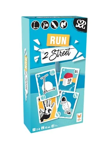 Topi Games | Run 2 Street | Rennkartenspiel, BMX Skateboard Und Street Race Strategiespiel Mit Aktionskarten | 2 Bis 8 Spieler | 15 Minuten