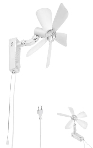 Sichler Haushaltsgeräte Ventilator mit Kordel: Wand-Ventilator mit Oszillation, Ø 43 cm, 20 Watt, Neigung einstellbar (Wohnraumventilatoren, Wandlüfter, Deckenventilator)