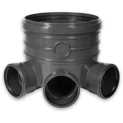 Ostendorf Schachtboden DN400 - rechts-mitte-links - Sanitärinstallation, langlebiger Schachtboden für zuverlässige Abwasserentsorgung und einfache Montage.