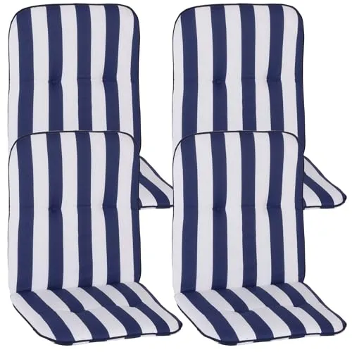 NYVI Niedriglehner Auflagen Hawaii 4er Set in blau von NYVI