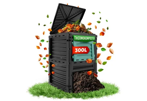 Oramics Thermokomposter 300L - Wetterfester Schnellkomposter - Effizienter Komposter für Garten & Terrasse, verwandelt Bioabfälle in wertvolle Erde. Robust, wetterfest und mit einfachem Stecksystem für schnelle Montage.