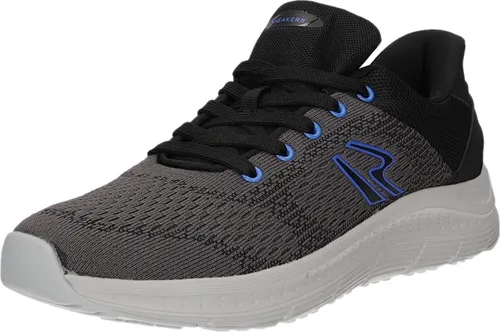 Sneakers Herren-Sneaker Grau-Blau-Weiß, Größe 44 - Modischer Schnürhalbschuh aus grauem Textil mit dämpfender Laufsohle für hohen Tragekomfort. Ideal für den Alltag und Freizeitaktivitäten.