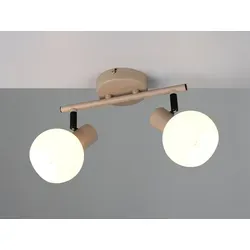 LED Deckenstrahler 2-flammig Beige mit schwenkbaren Spots