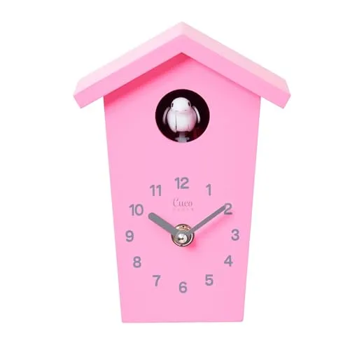 Cuco Clock Mini Kuckucksuhr HOCHHAUS in pink von Cuco Clock