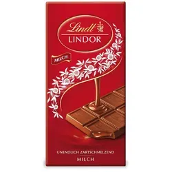 Lindor Milch rot Vollmilchschokolade mit zartschmelzender Füllung 100g