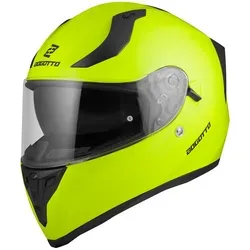 Bogotto V128 Helm XL, gelb für Männer - Motorradhelm mit klarem Visier und integriertem Sonnenvisier, ideal für höchsten Komfort und Sicherheit auf der Straße.