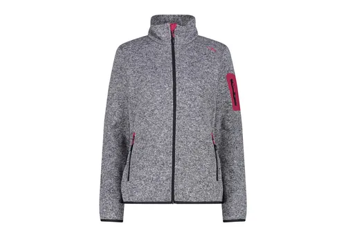CMP Fleecejacke in Grau - 40 - Trainingsbekleidung mit Knit-Tech Technologie, wärmeisolierend und ideal für Outdoor-Aktivitäten. Praktische Reißverschlusstaschen und Stehkragen bieten zusätzlichen Komfort.