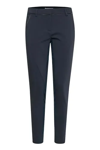 fransa FRZacity Damen Chinohose Stoffhose Chino mit Stretch Casual Fit Mid Waist, Größe:42, Farbe:(NOOS) Dark Peacoat (60468)